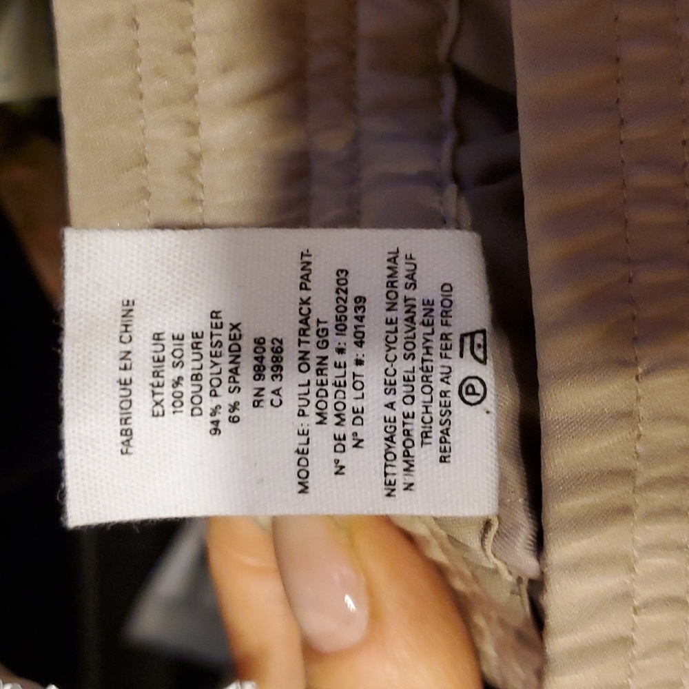 Sz 6 NWT $365 Theory silk side stripe pants - Picture 5 of 9
